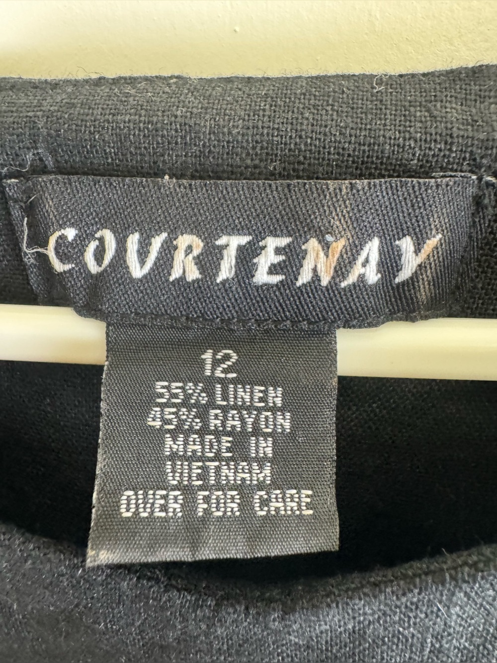 Courtenay Black Linen Blend Embroidered 2 Piece Pantsuit Set Size 12 - Picture 7 of 7